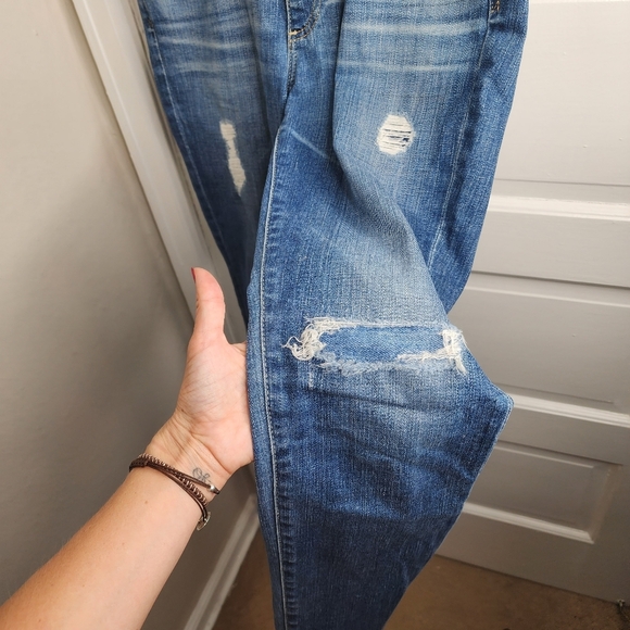 AG Adriano Goldschmied Stevie Ankle Slim Straight Jeans Distressed 29R - Picture 8 of 11